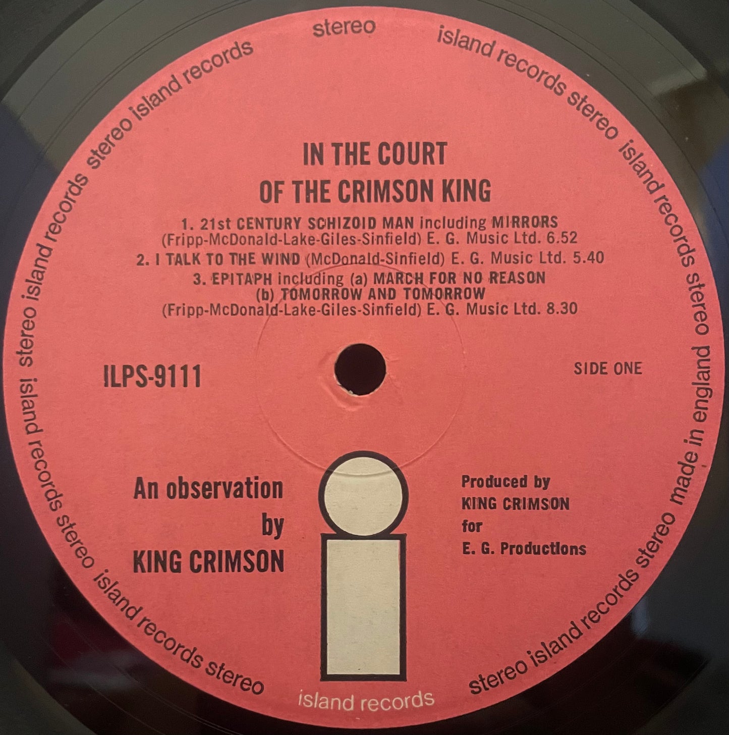 King Crimson – In The Court Of The Crimson King (An Observation By King Crimson) - USED Vinyl LP