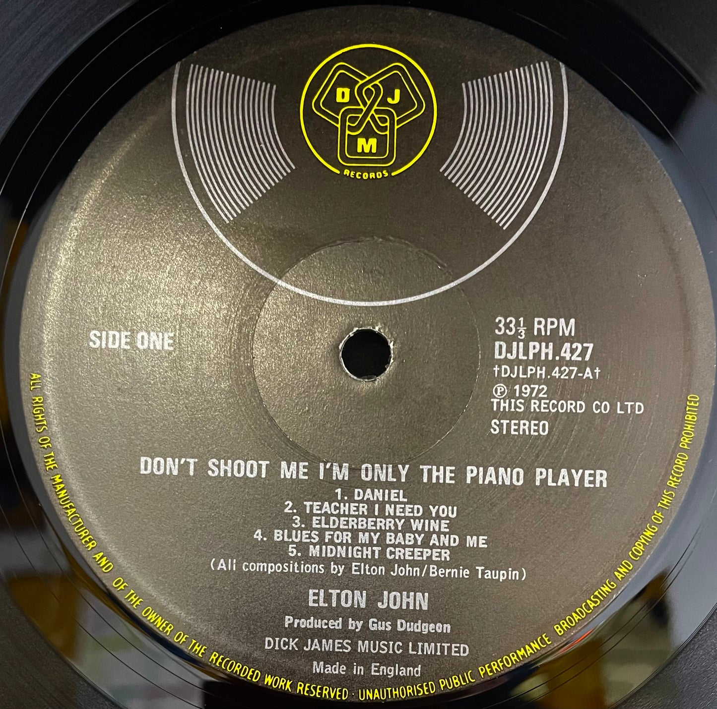Elton John – Don't Shoot Me I'm Only The Piano Player - USED Vinyl LP