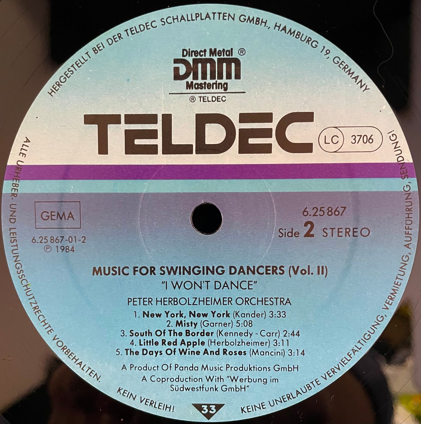 The Peter Herbolzheimer Orchestra – Music For Swinging Dancers I Won't Dance Vol. 2 - USED Vinyl LP
