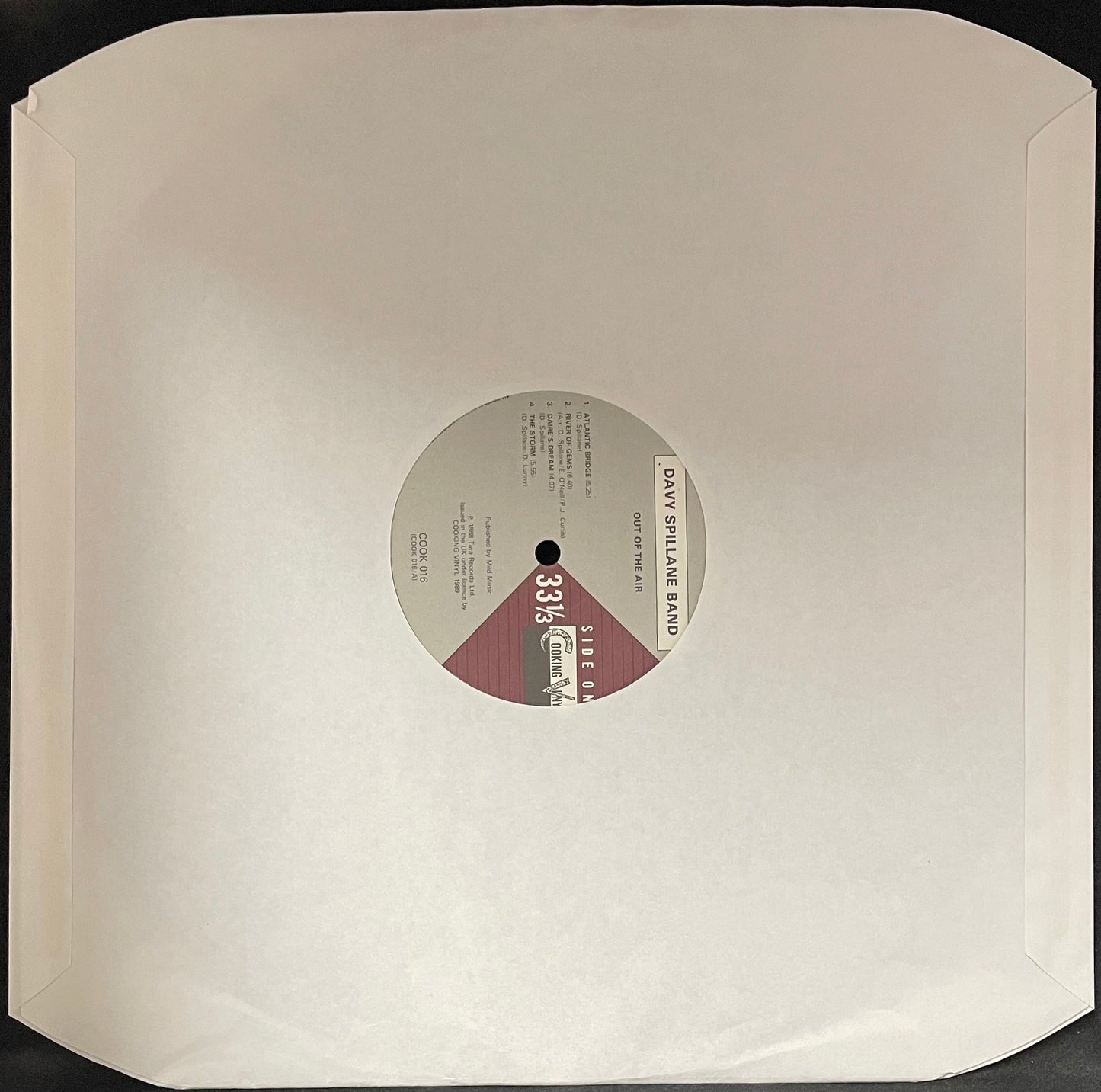 Davy Spillane Band – Out Of The Air - USED Vinyl LP