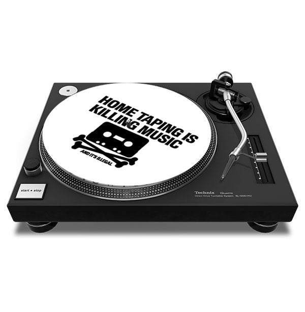 Piracy is Killing Music Slipmat - Handmade Felt DJ Turntable Mat
