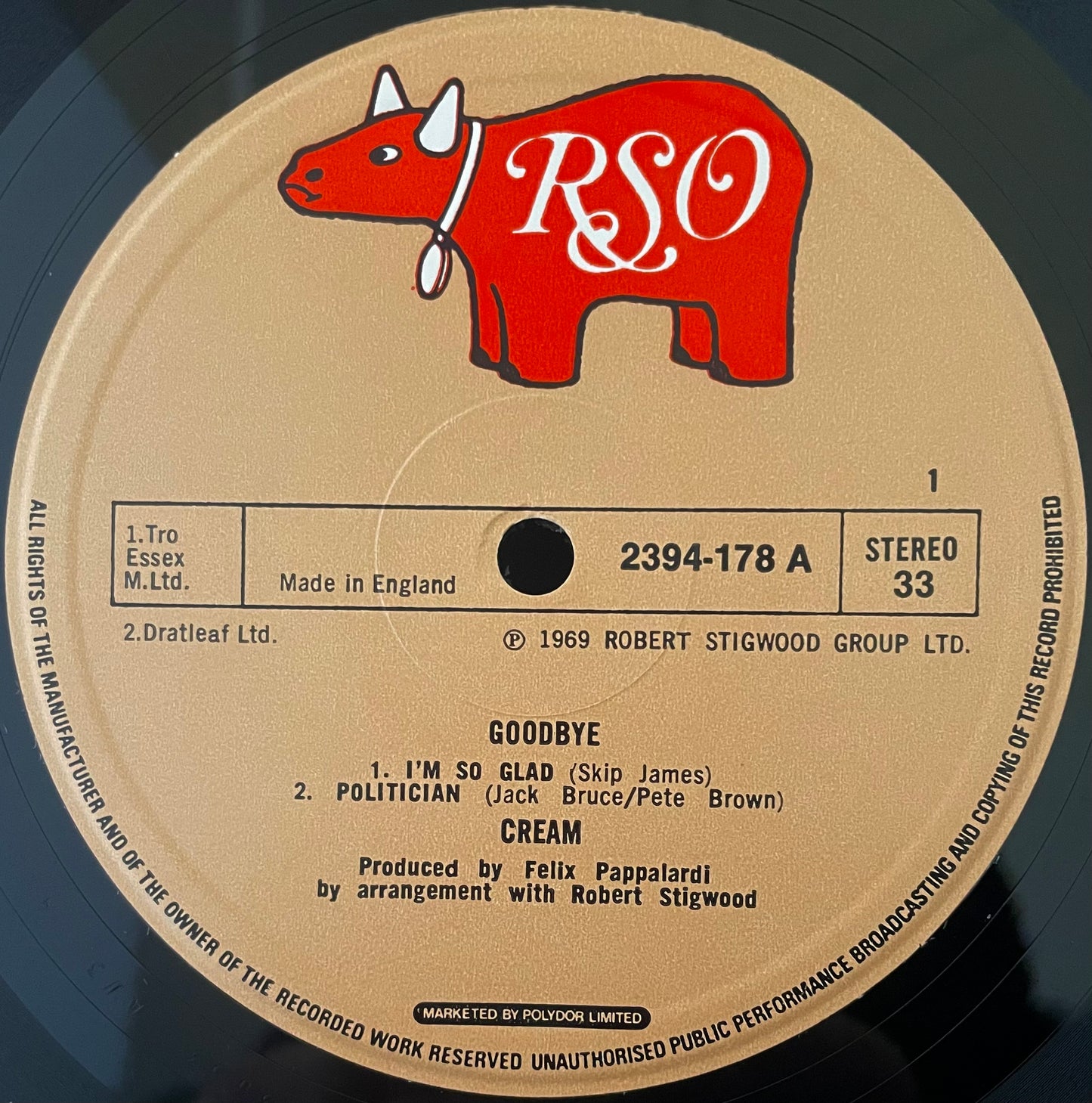 Cream – Goodbye - USED Vinyl LP