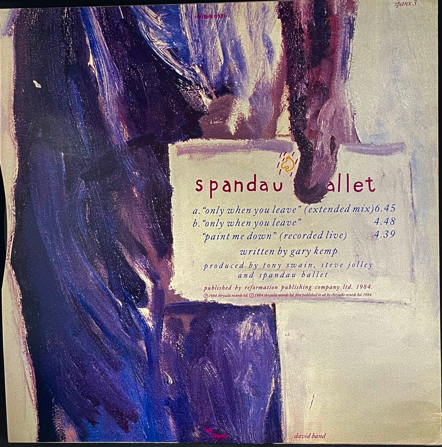 Spandau Ballet – Only When You Leave - USED Vinyl 12" Single