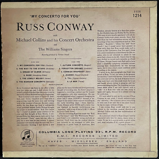 Russ Conway – My Concerto For You - USED Vinyl LP MONO
