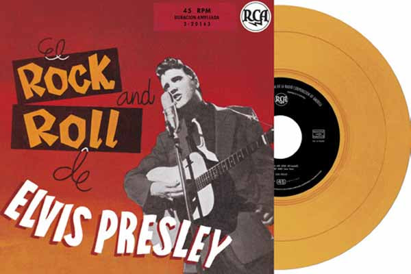 PRESALE - Elvis Presley - El Rock And Roll De Elvis Presley - ORANGE Vinyl 7" EP (Spain)