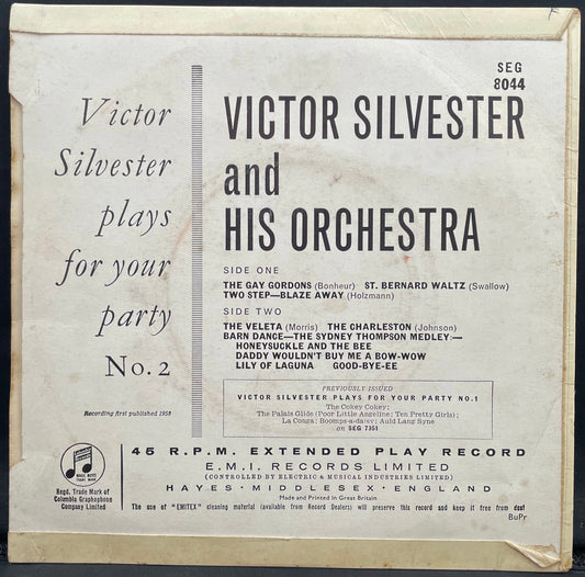 Victor Silvester und sein Orchester – Plays For Your Party 2 – gebrauchtes Vinyl 7" EP MONO