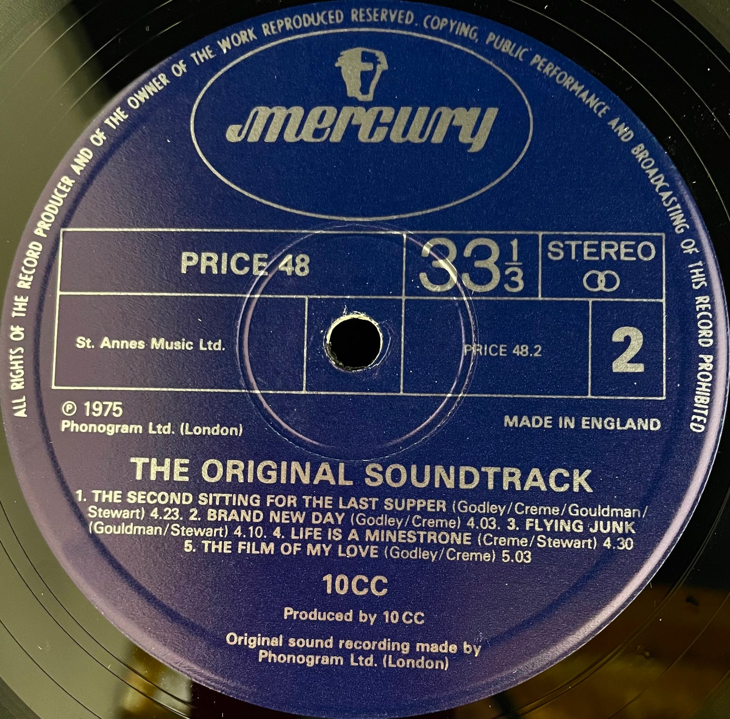 10cc – The Original Soundtrack - USED Vinyl LP