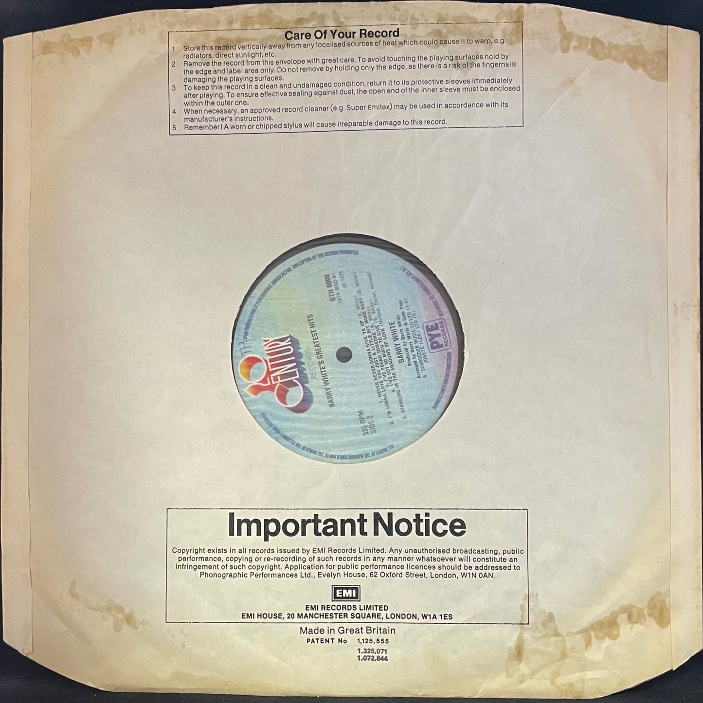 Barry White – Greatest Hits - USED Vinyl LP