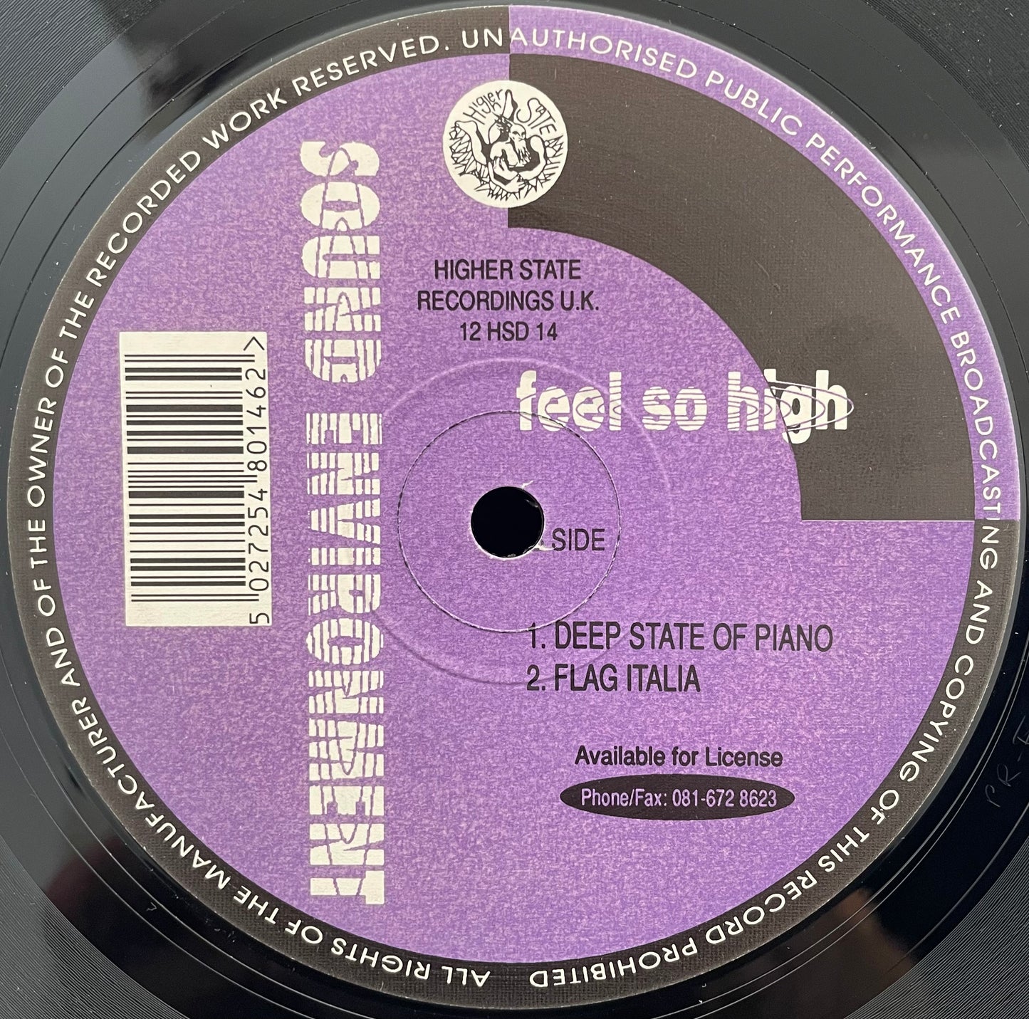 Sound Environment – ​​Feel So High – gebrauchte 12"-Vinyl-Single