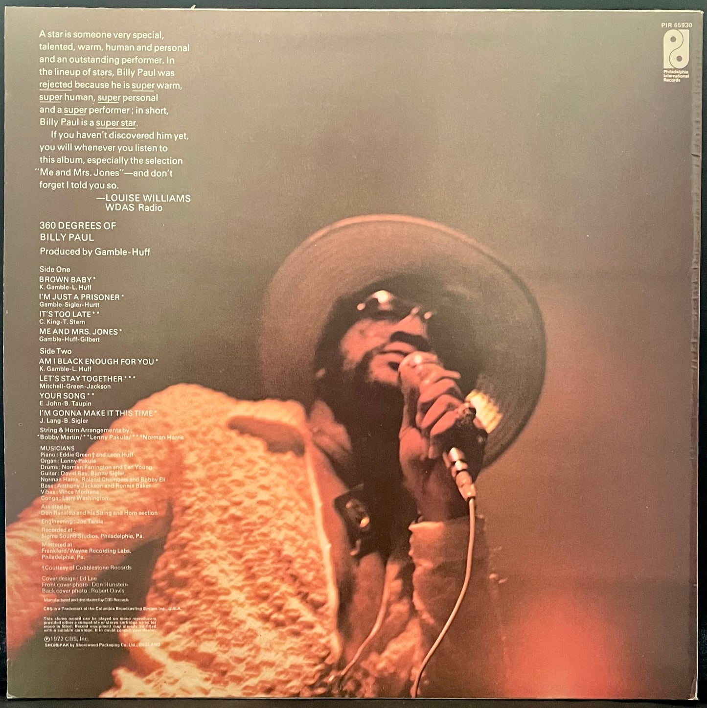 Billy Paul – 360 Degrees Of Billy Paul - USED Vinyl LP