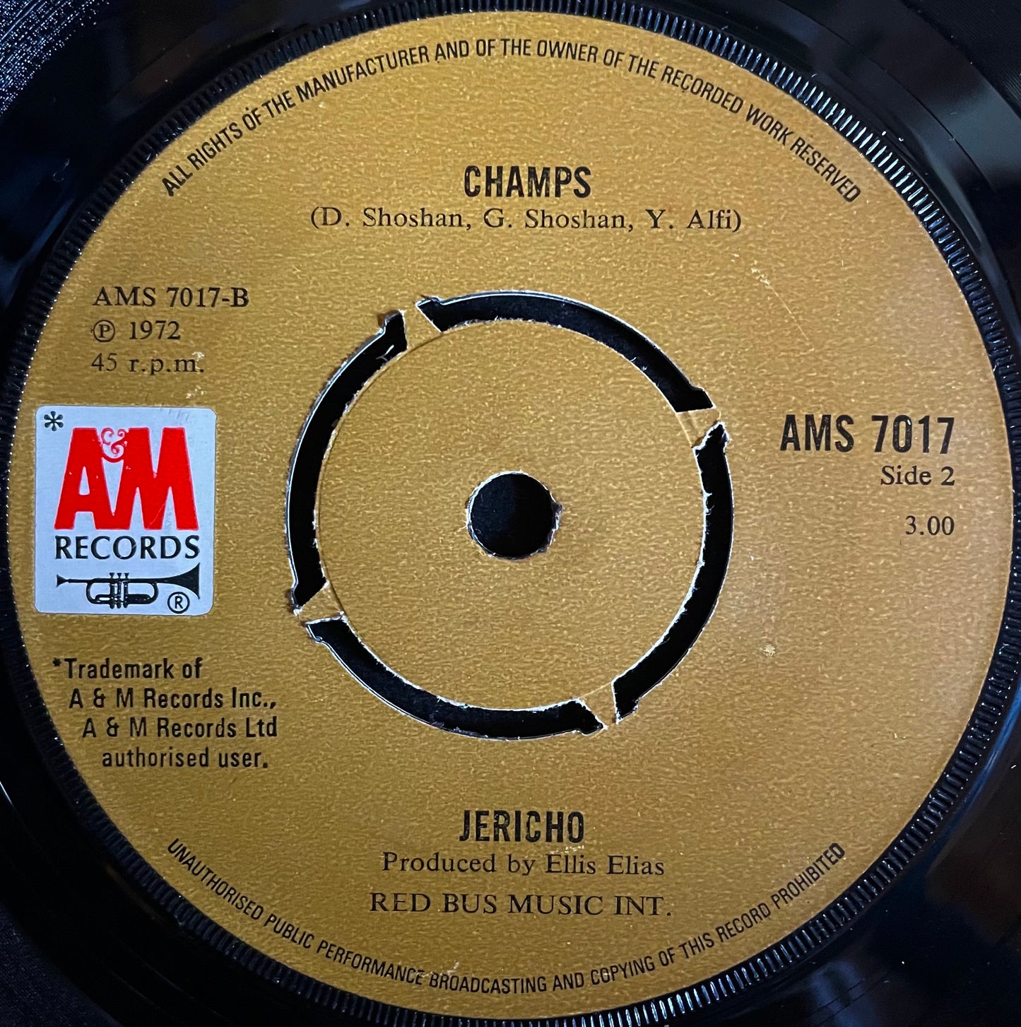 Jericho – Hey Man - USED Vinyl 7" Single