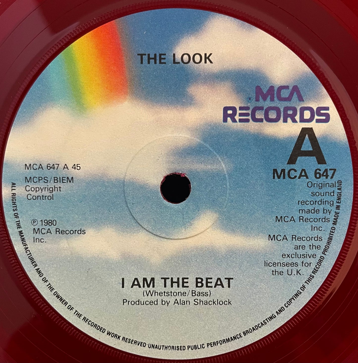 The Look – I Am The Beat – USED Vinyl 7" Single RED