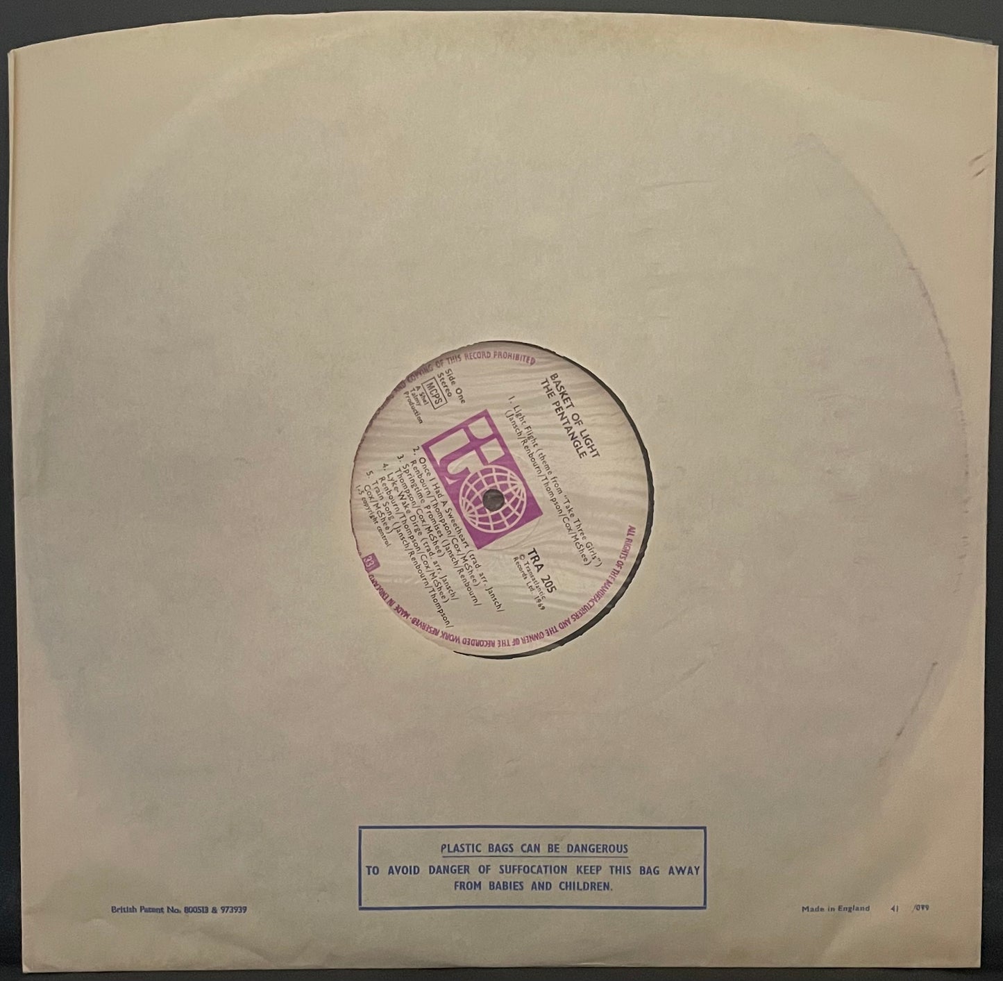 The Pentangle – Basket Of Light - USED Vinyl LP