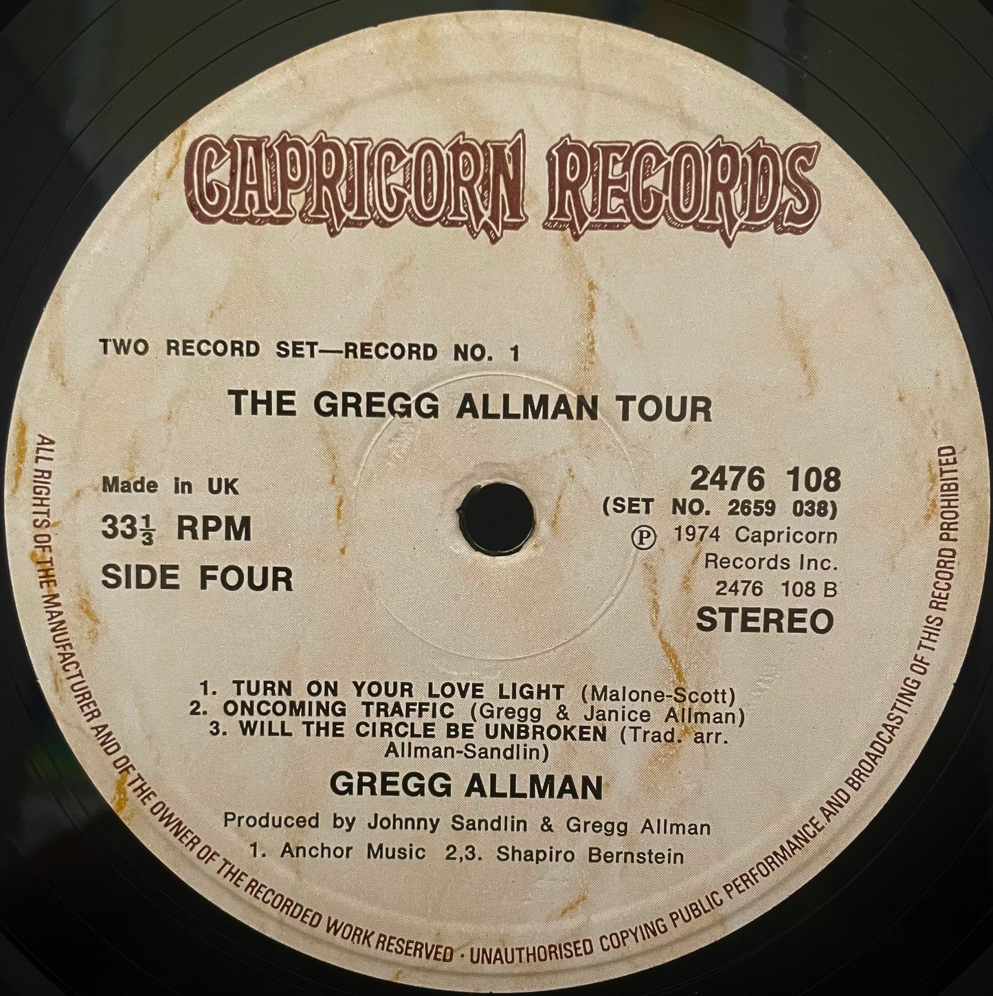 Gregg Allman With His Special Guests Cowboy / Boyer & Talton – The Gregg Allman Tour - USED Vinyl 2LP