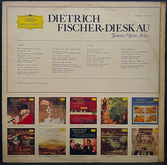 Dietrich Fischer-Dieskau – Berühmte Opernarien – GEBRAUCHTE Vinyl-LP