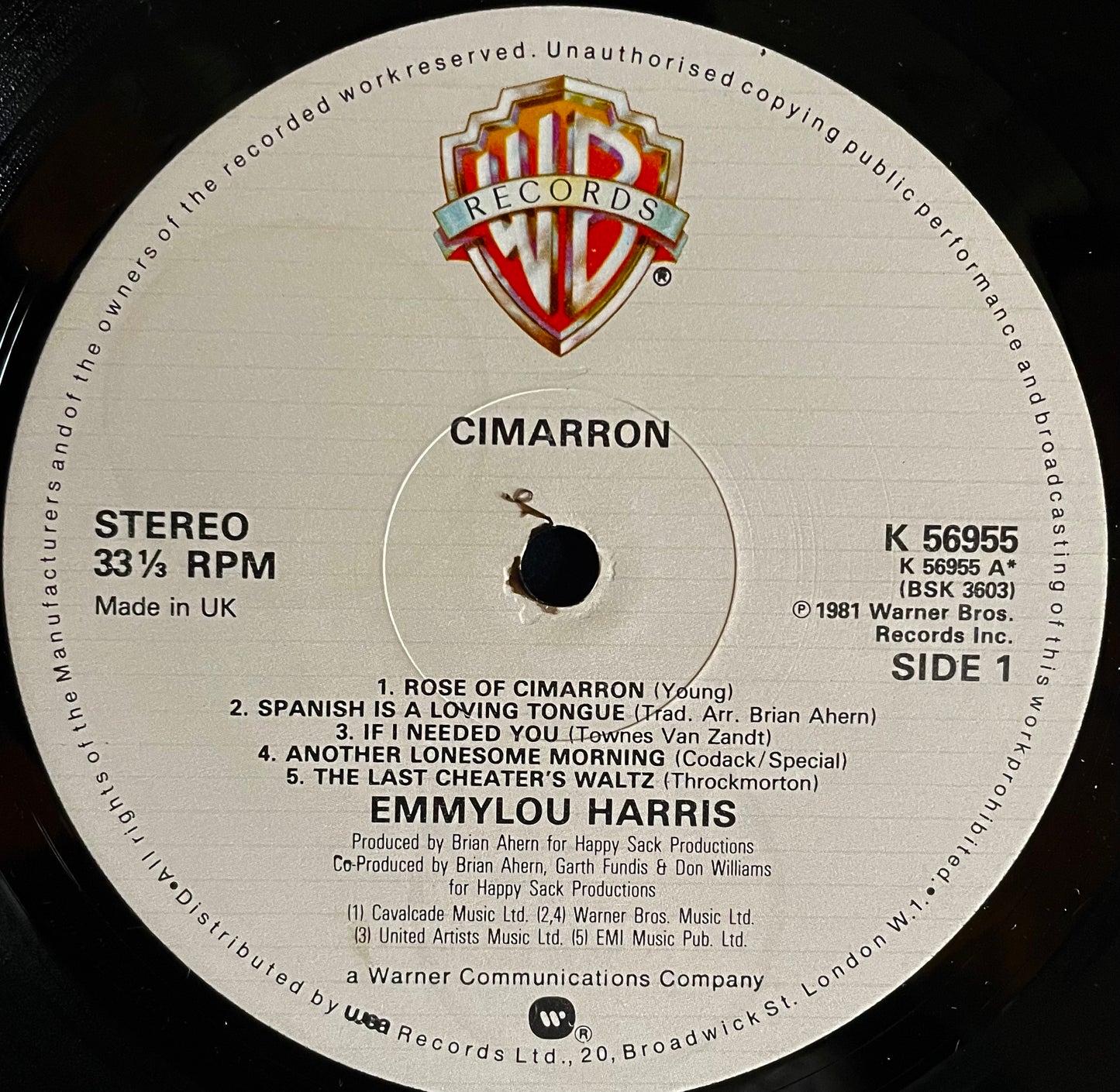 Emmylou Harris – Cimarron - USED Vinyl LP