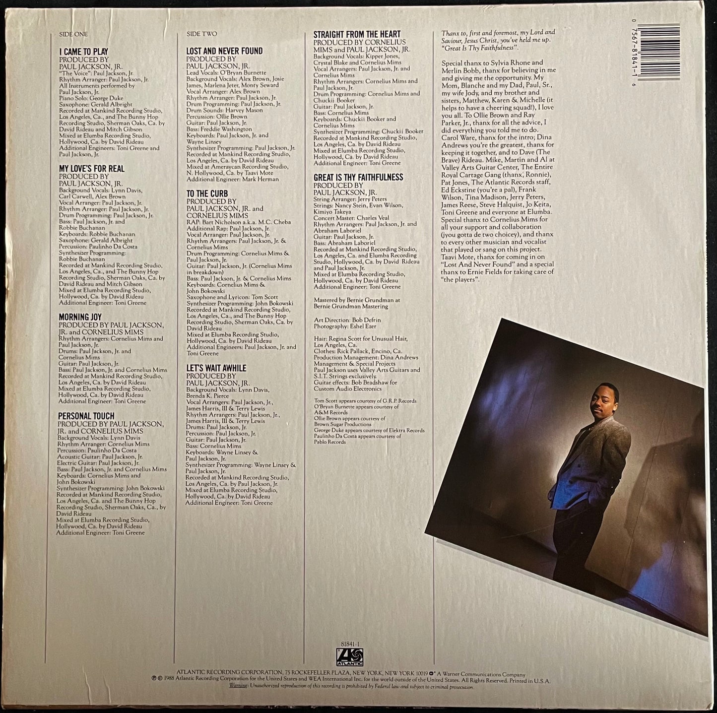 Paul Jackson, Jr. – I Came To Play - USED Vinyl LP