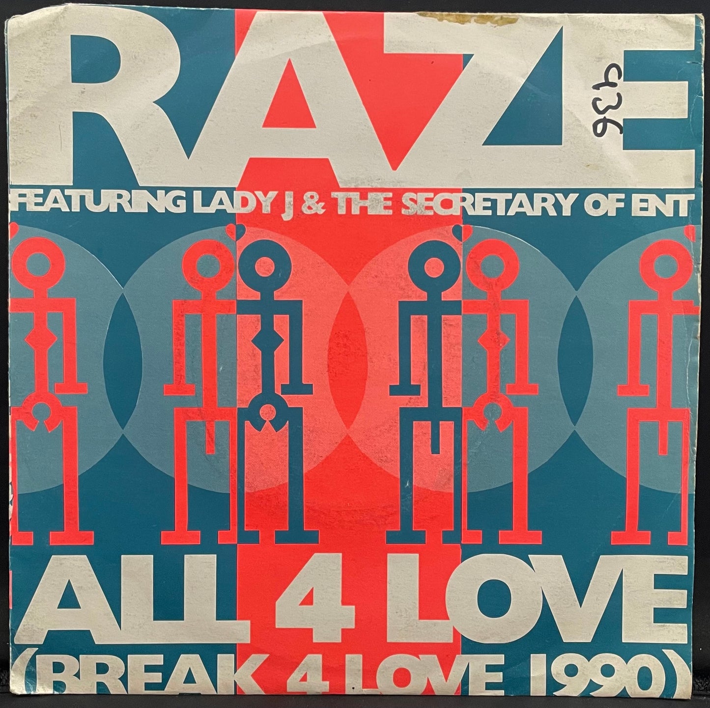 Raze feat. Lady J &amp; The Secretary Of Ent. – All 4 Love – gebrauchte 7"-Vinyl-Single