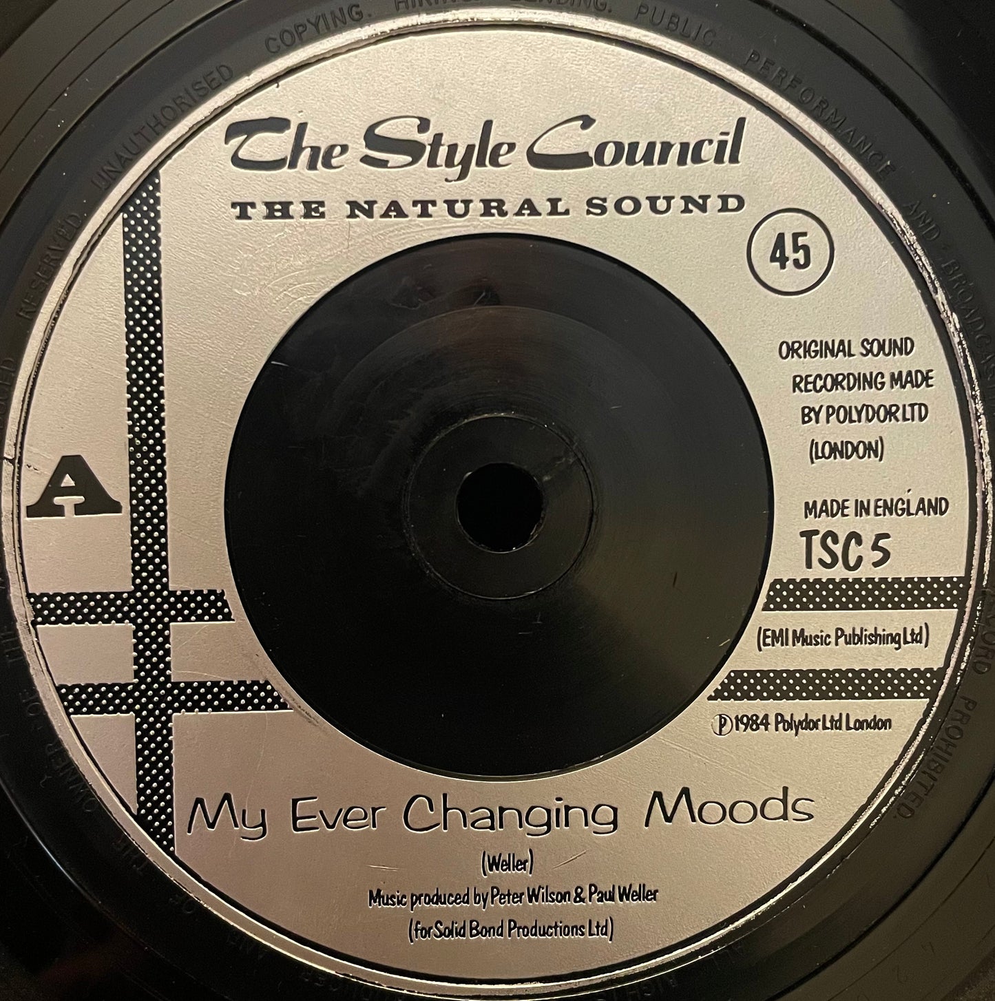 The Style Council – My Ever Changing Moods - USED Vinyl 7" Single