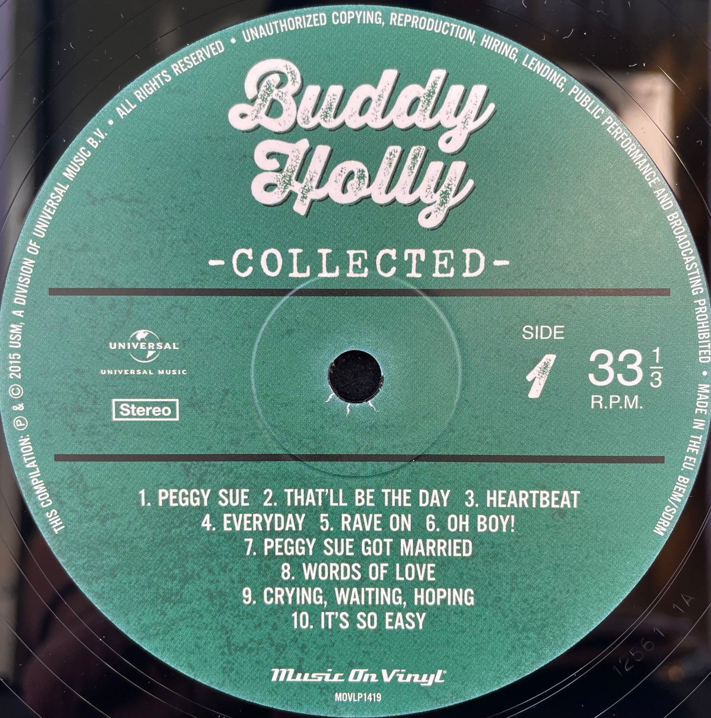 Buddy Holly – Collected - USED 180G Vinyl 3LP Set