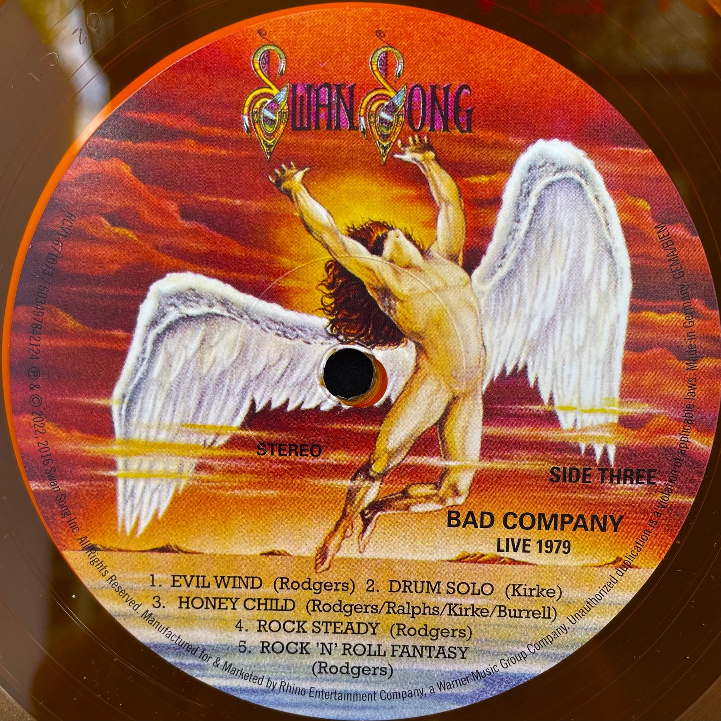 Bad Company – Live 1979 - USED Ltd Edition Transparent Orange Vinyl 2LP