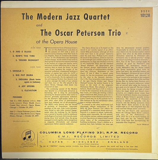 The Modern Jazz Quartet & The Oscar Peterson Trio – At The Opera House - USED Vinyl LP