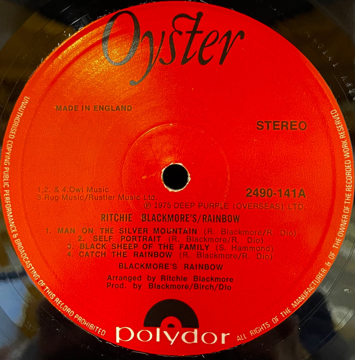 Rainbow – Ritchie Blackmore's Rainbow - USED Vinyl LP