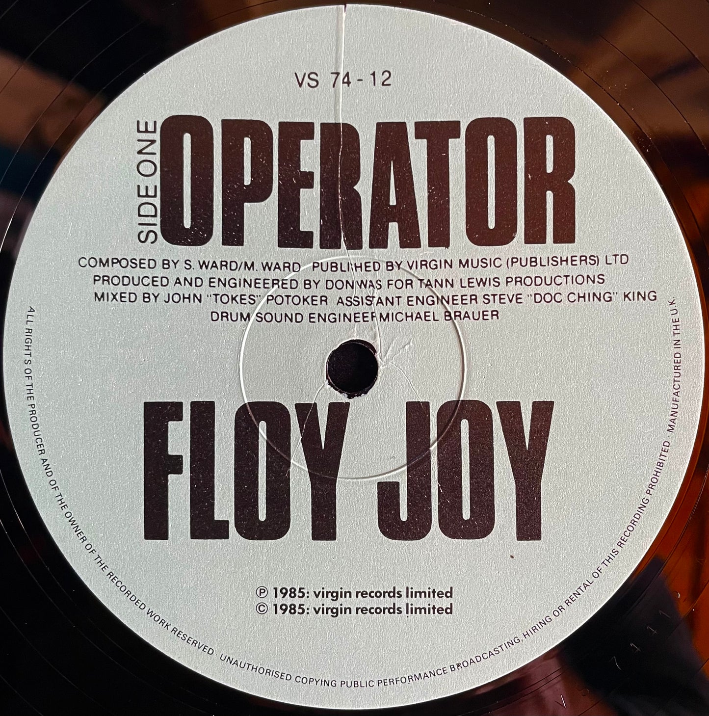 Floy Joy – Operator Operator - USED Vinyl 12" Single