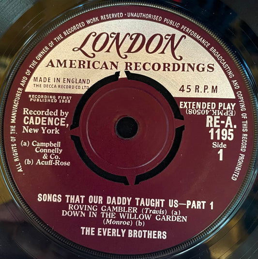 The Everly Brothers – Songs That Our Daddy Taught Us - Part 1 - USED Vinyl 7" EP