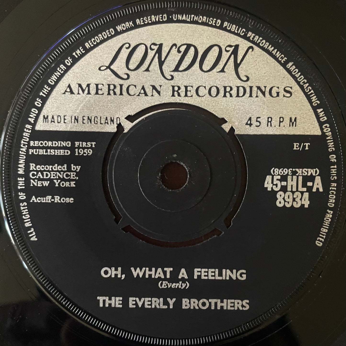 The Everly Brothers – ('Til) I Kissed You - USED Vinyl 7" Single