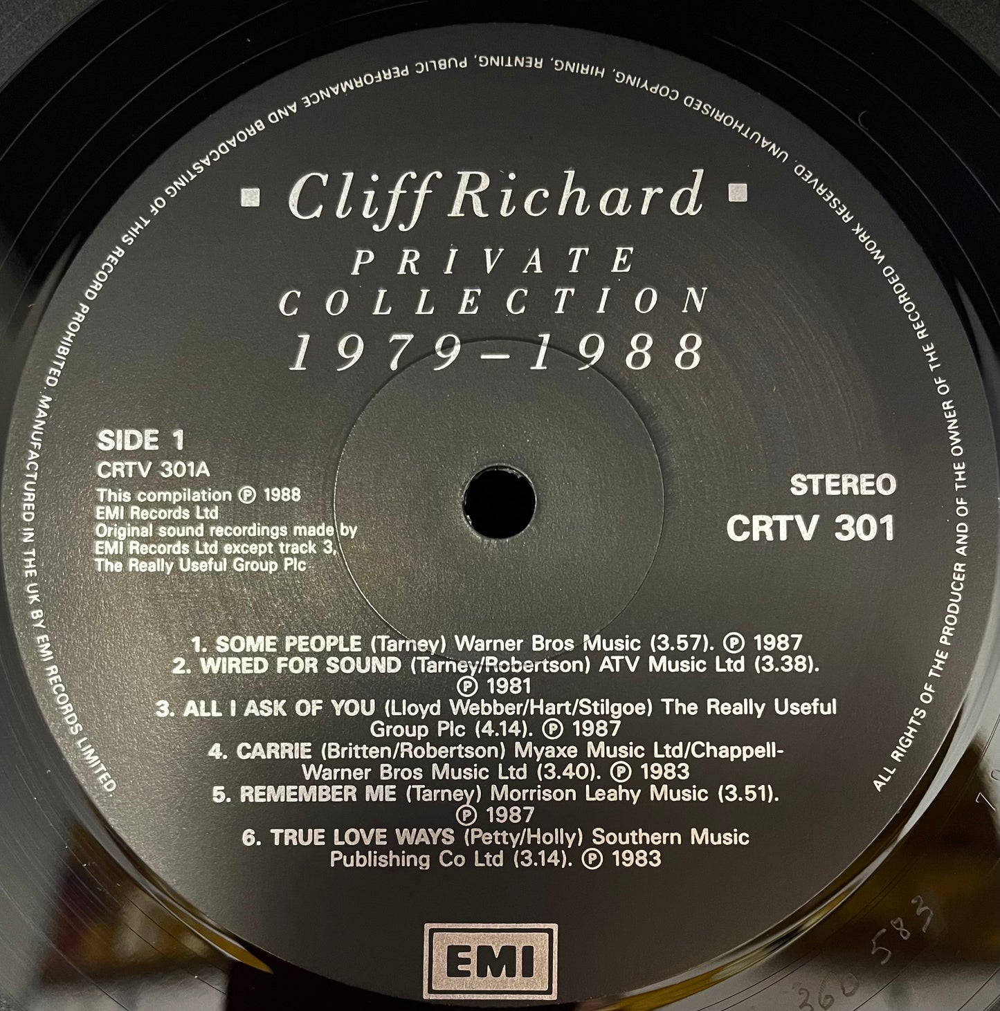 Cliff Richard – Private Collection (1979 - 1988) - USED Vinyl 2LP