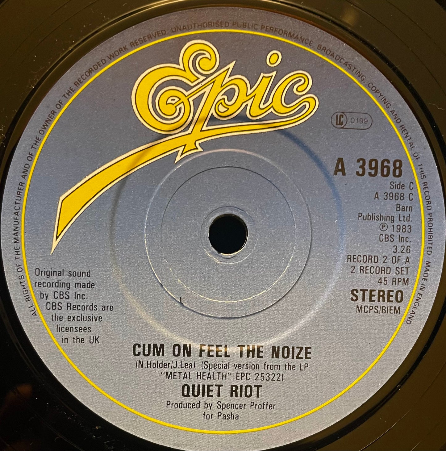 Quiet Riot – Metal Health - USED Vinyl 7" EP - Special 4-Track Tour Edition