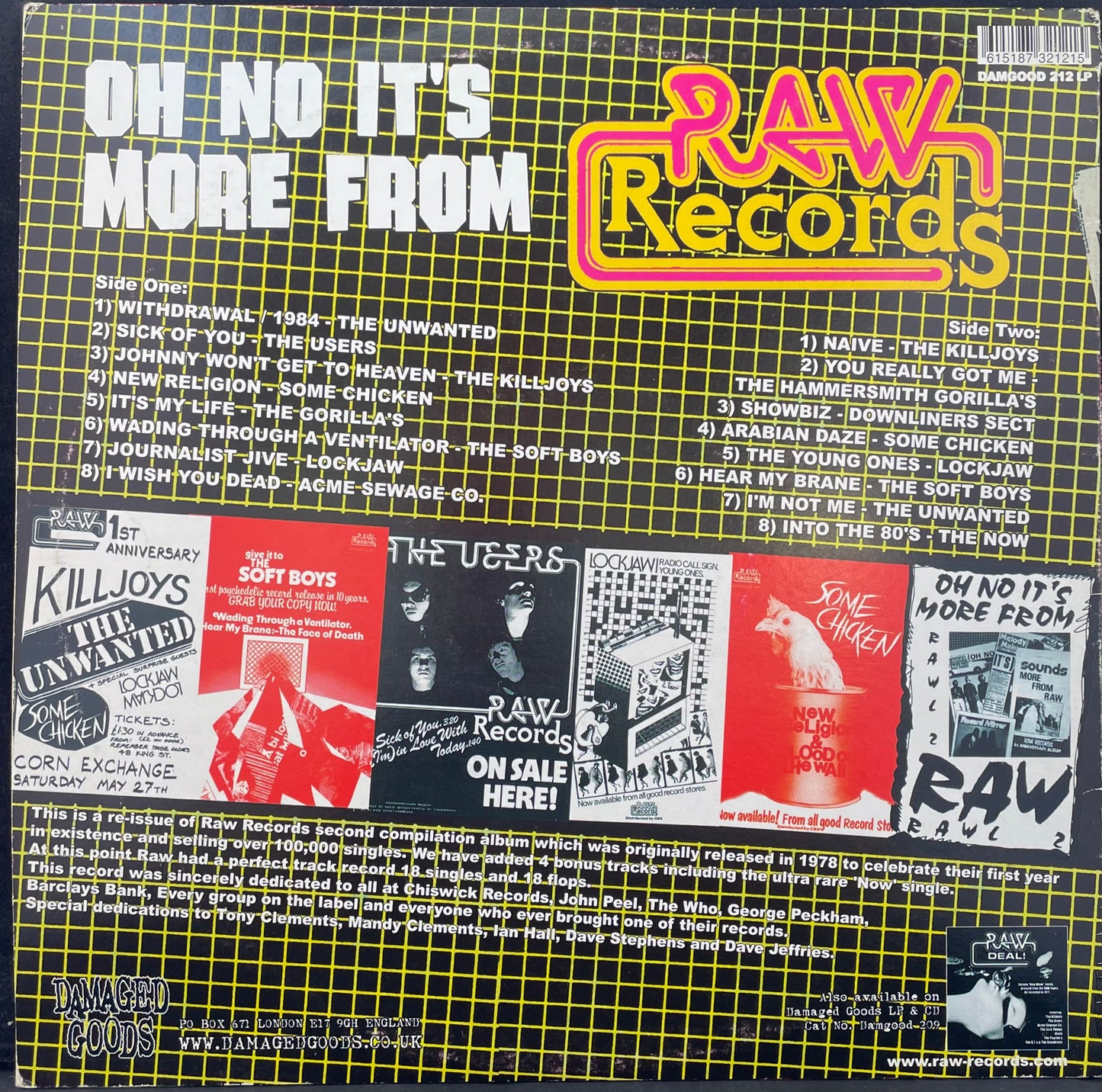 Various – Oh No It's More From Raw - USED BLUE Vinyl LP