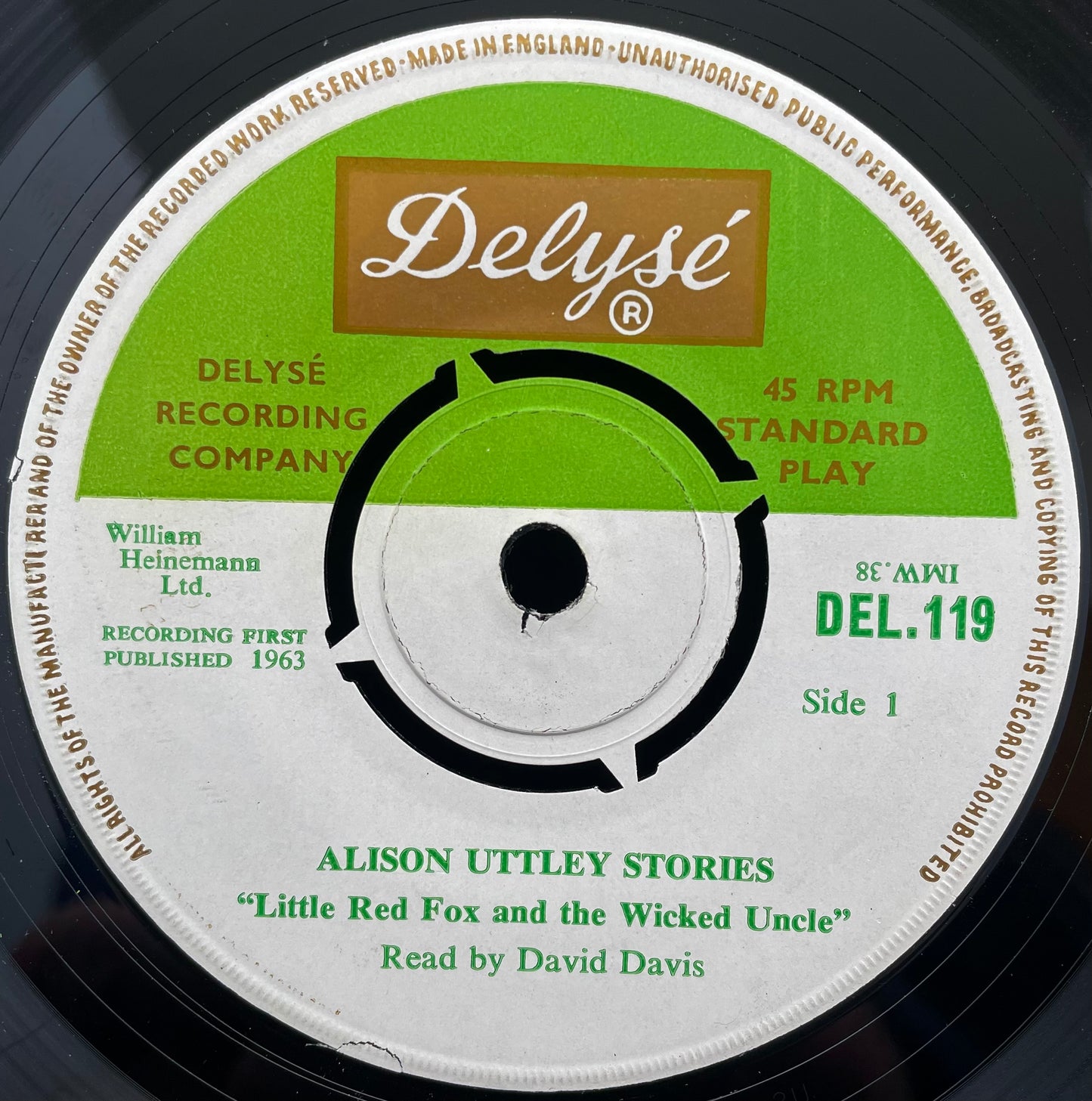 Alison Uttley/David Davis – Little Red Fox And The Wicked Uncle– USED Vinyl 7" Single