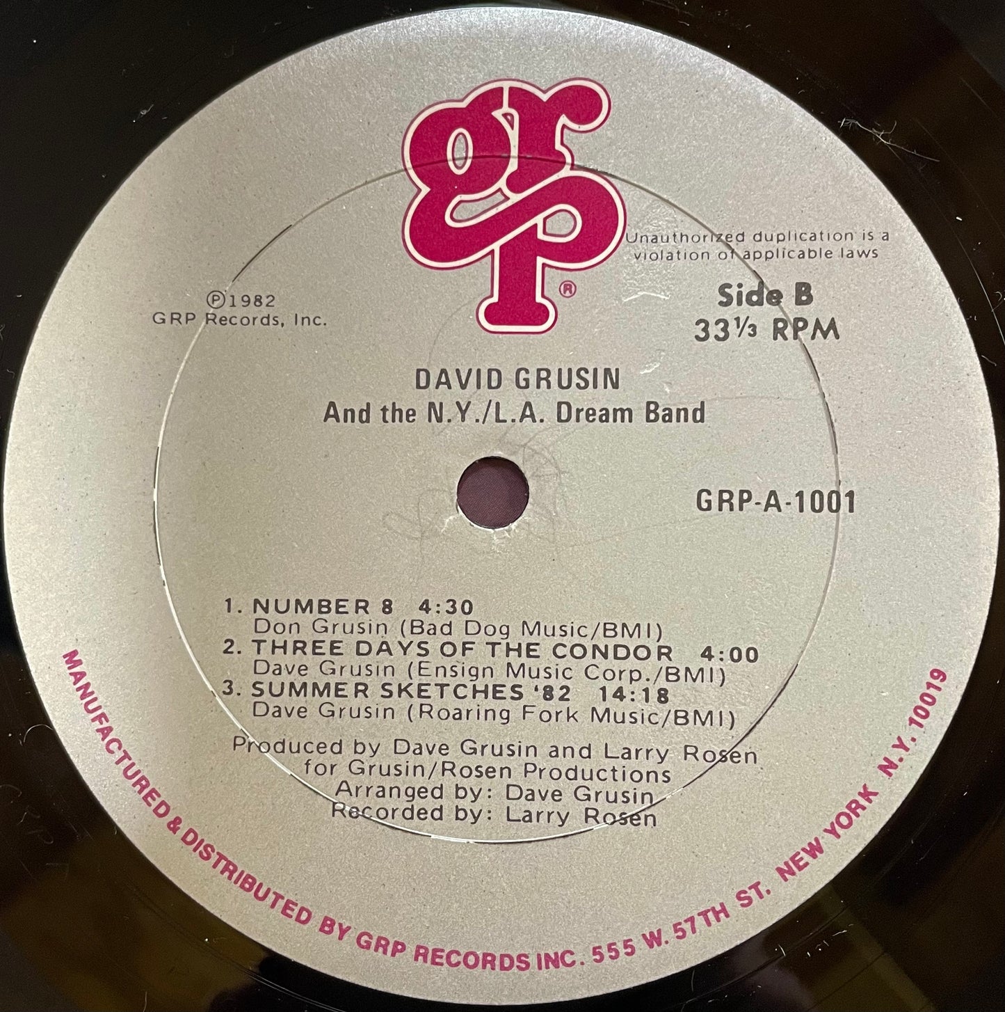 Dave Grusin And The N.Y. / L.A. Dream Band – Dave Grusin And The N.Y. / L.A. Dream Band - USED Vinyl LP