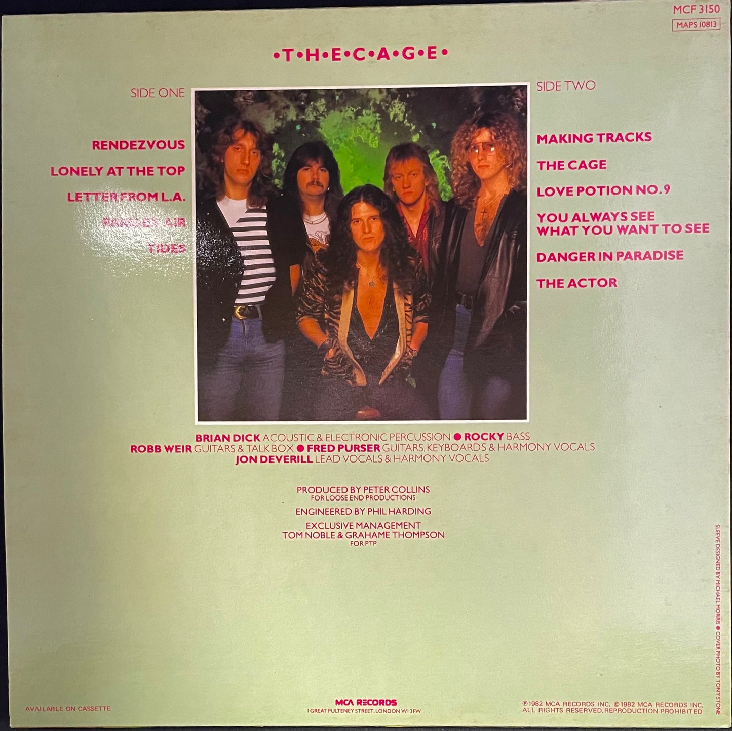 Tygers Of Pan Tang – The Cage - USED Vinyl LP