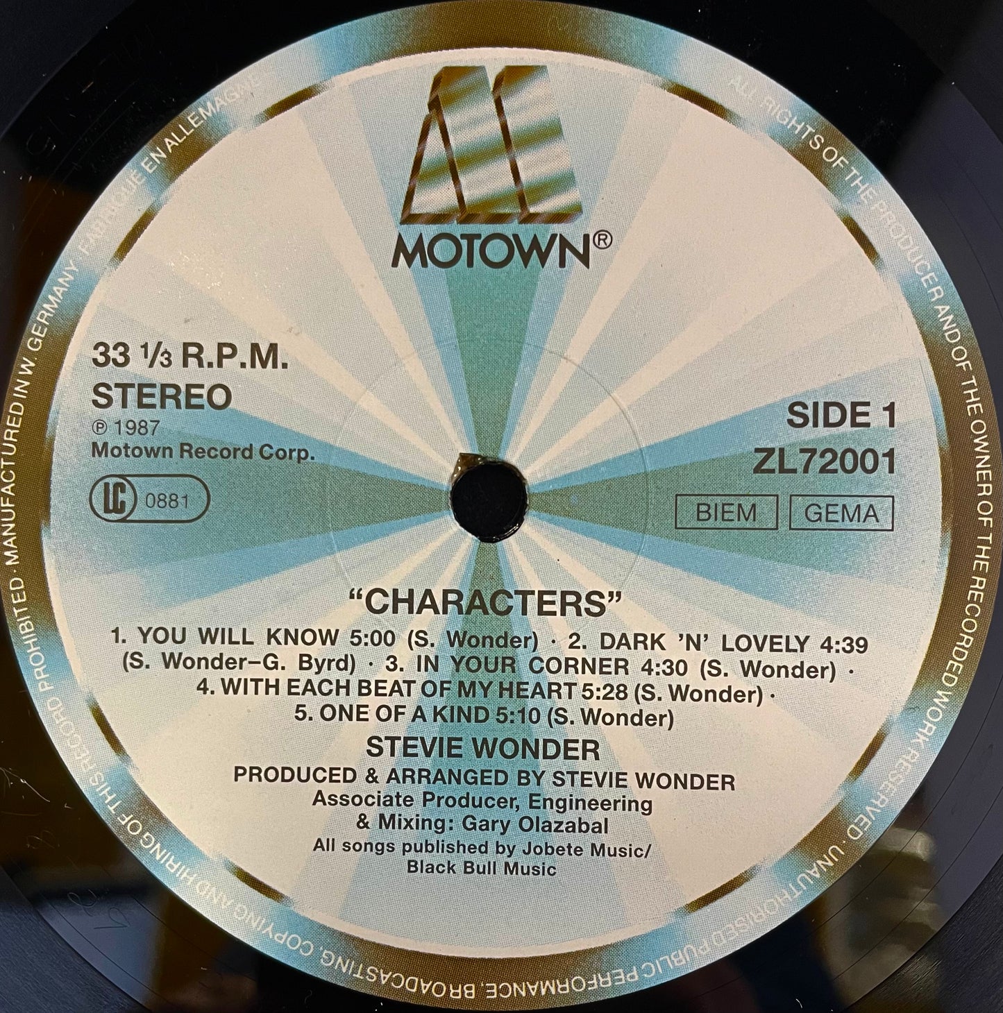 Stevie Wonder – Characters - USED Vinyl LP