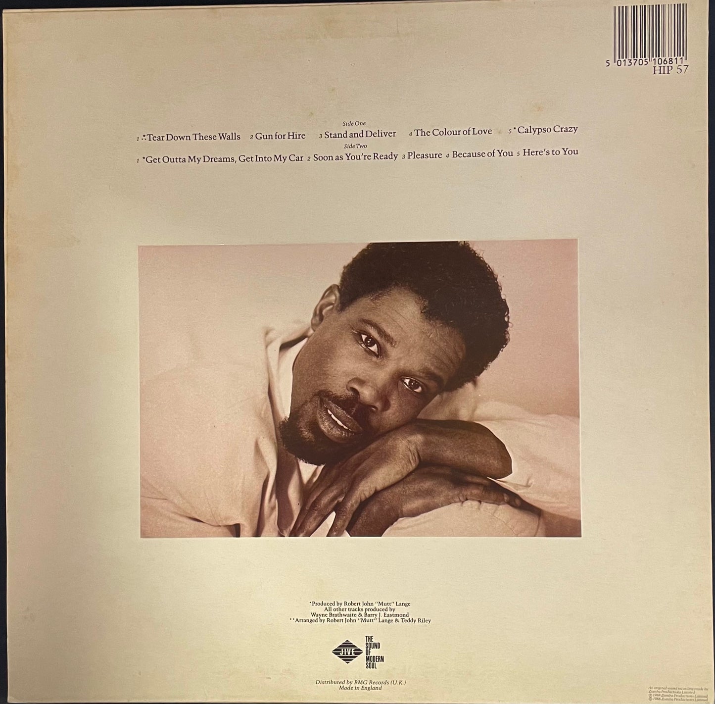 Billy Ocean – Tear Down These Walls - USED Vinyl LP