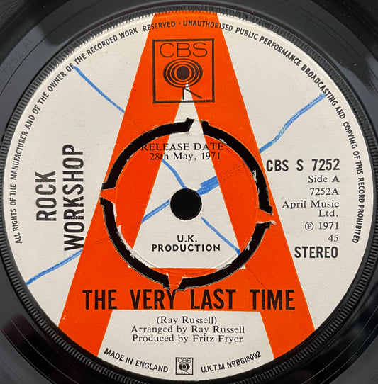 Rock Workshop – The Very Last Time / Light Is Light – USED Vinyl 7" Single PROMO