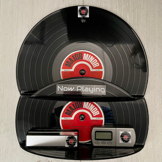 The ‘Major Minor’ Wall Mounted ‘Now Playing’ Vinyl Record Stand with Shelf