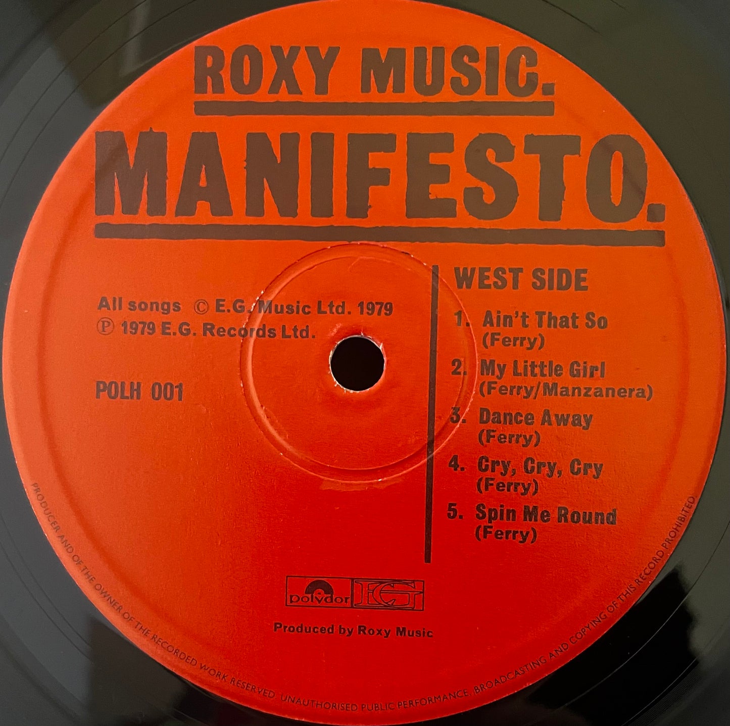 Roxy Music – Manifesto - USED Vinyl LP