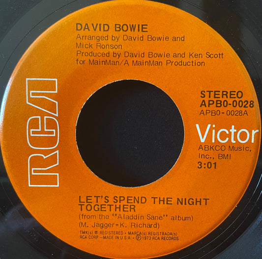 David Bowie– Let's Spend The Night Together - USED Vinyl 7" Single