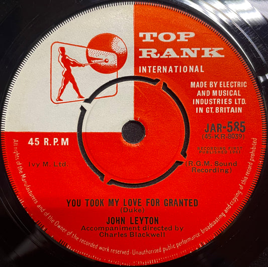 John Leyton – Wild Wind - USED Vinyl 7" Single