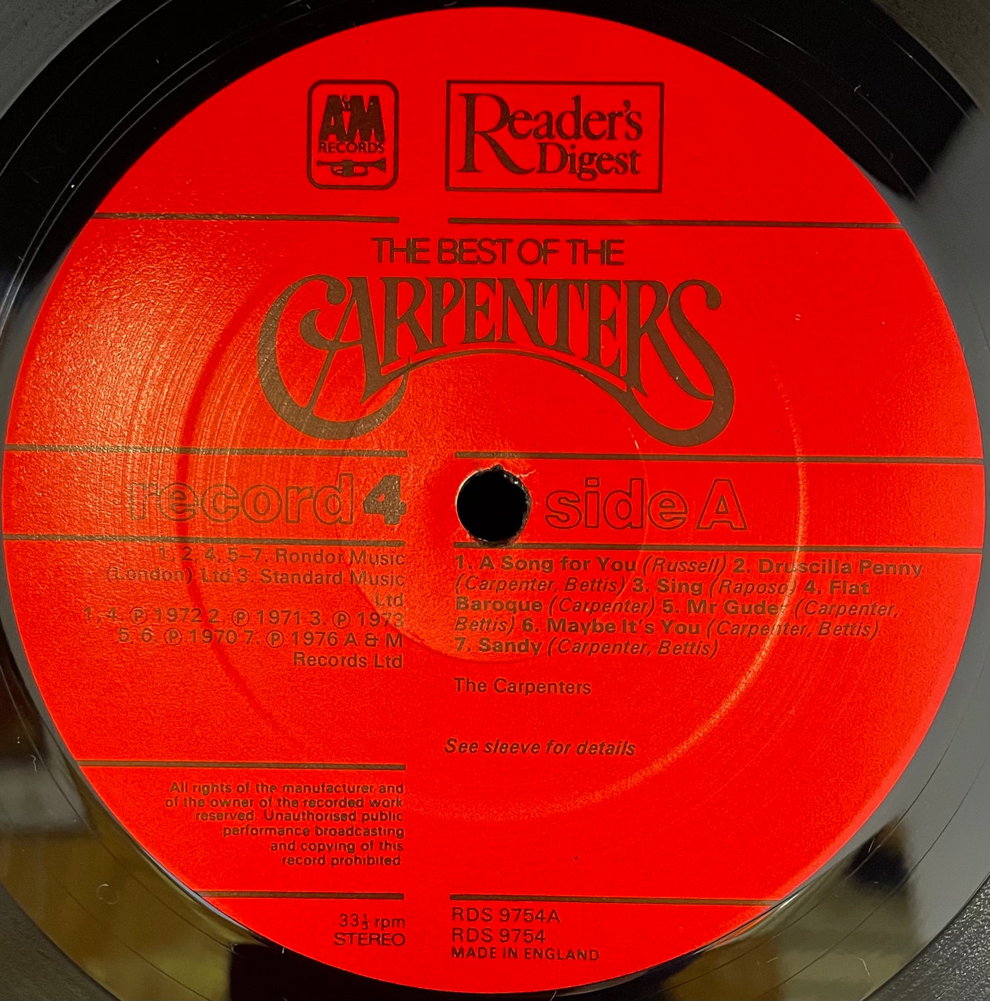 Carpenters – The Best Of The Carpenters - USED Vinyl 4LP Box Set