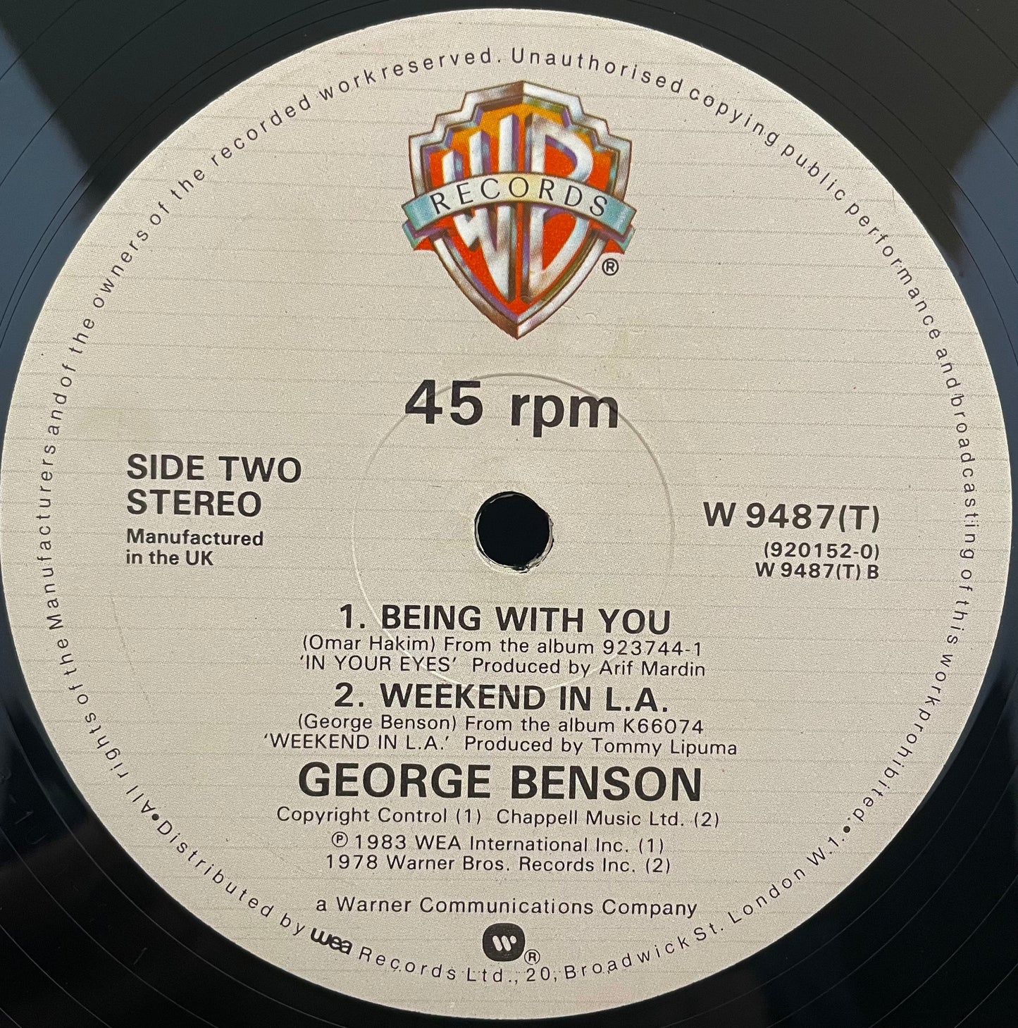 George Benson – In Your Eyes – gebrauchte 12"-Vinyl-Single