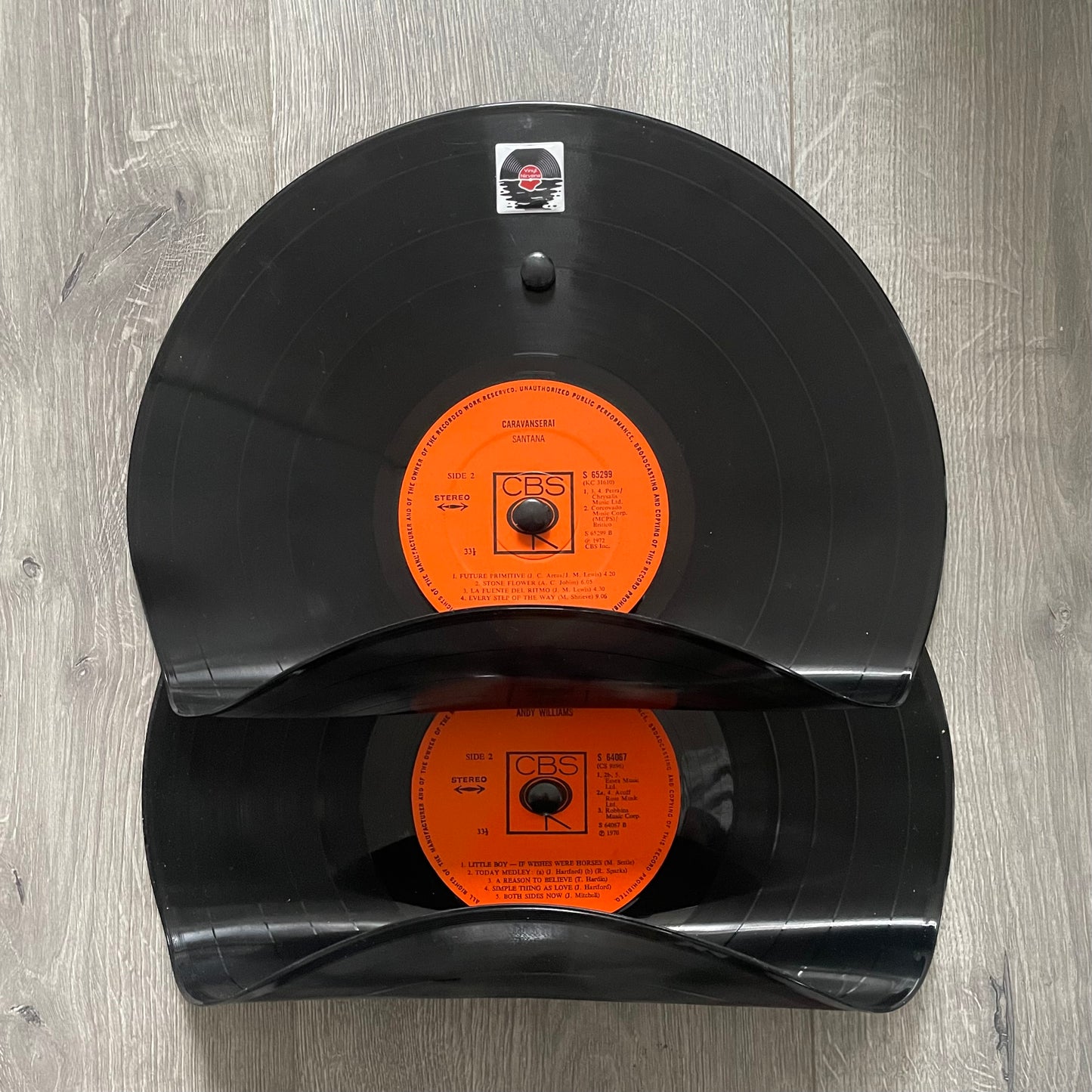 The 'CBS' Vinyl Record Wine Rack