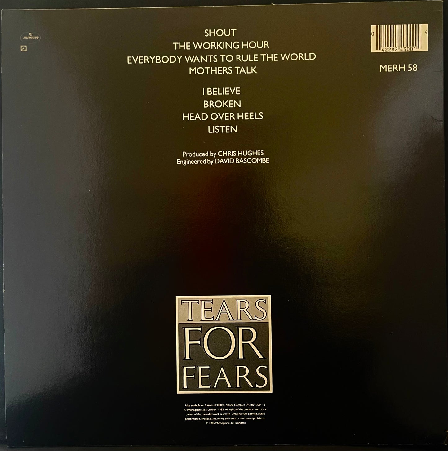 Tears For Fears – Songs From The Big Chair - USED Vinyl LP