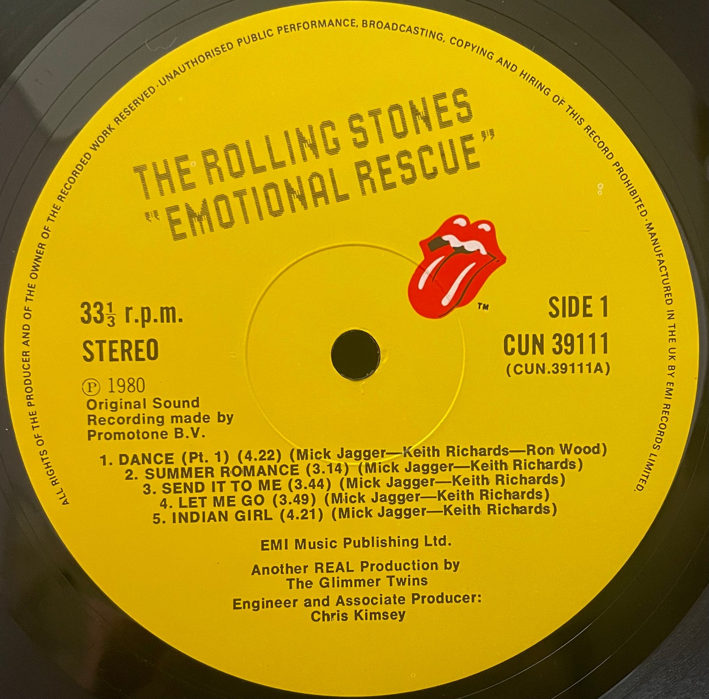 The Rolling Stones – Emotional Rescue - USED Vinyl LP
