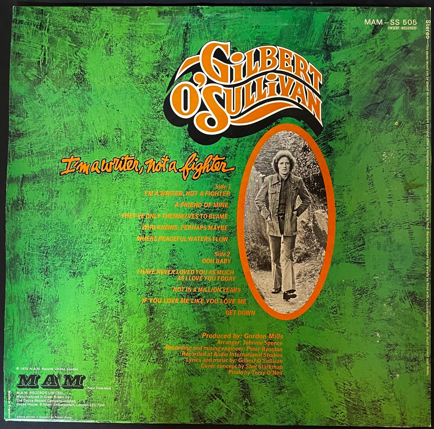 Gilbert O'Sullivan – I'm A Writer, Not A Fighter - USED Vinyl LP