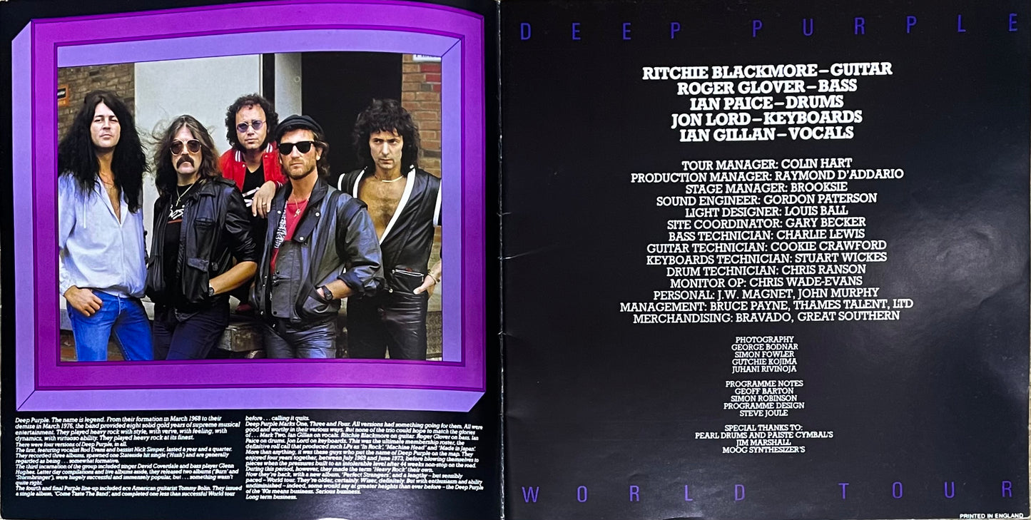 Deep Purple - Perfect Strangers World Tour 1984/85 Programme